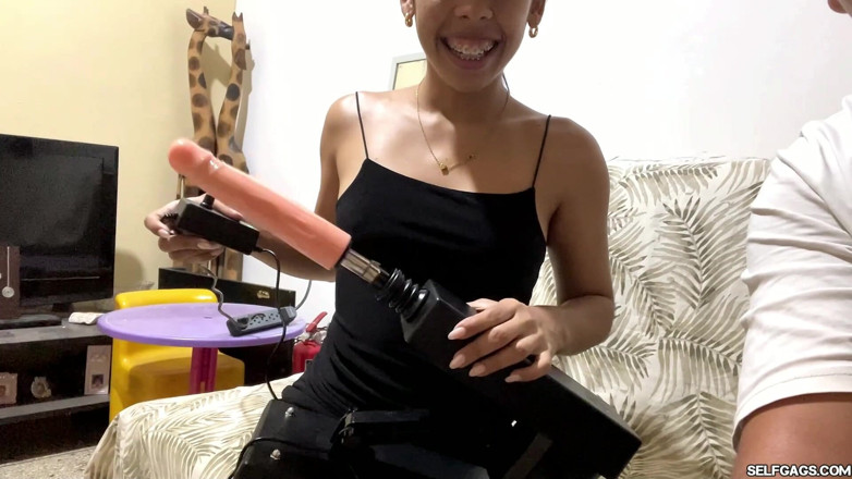Selfgags Latina Bondage: We Bought a Fucking Machine!