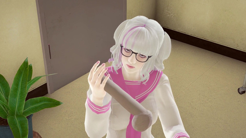 Waifu club 3D: College girl jerk off cock teacher in the library