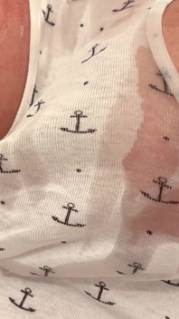 Oiled My Bigtits and Pierced Nipples and Masturbates with Silver Vibrator