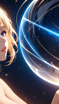 Whispers of Magic - Ai Girl and a Glowing Orb