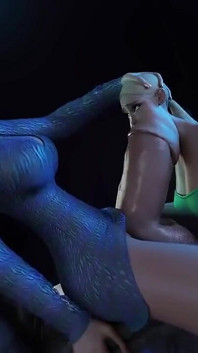 3D Futa Blowjob Big Dick Shemale Animation