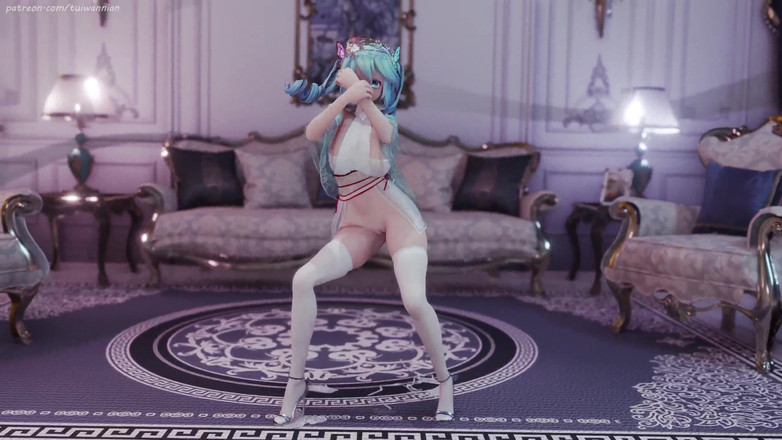 MikuMotion: Hatsune (g)i-dle - Queencard Ratu Seragam Erotik Striptease Payudara Kolosal Bergetar