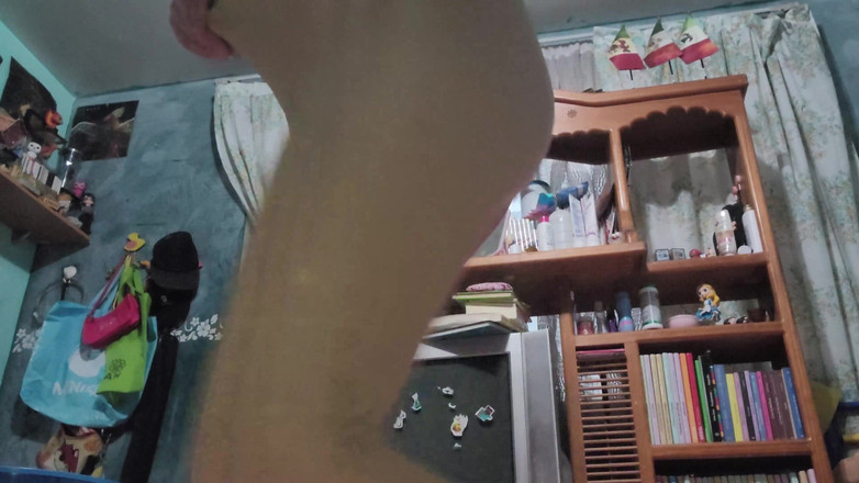 Crystal Phoenix: Sexy Trans Mädchen in Strumpfhose Zeigt Ihren Riesigen Hintern