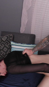 Petite Trans Ruby Wren Takes Big Cock Bareback