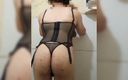 CarolCrossBsB: Siyah iç çamaşırlı travesti. Carol videos şort