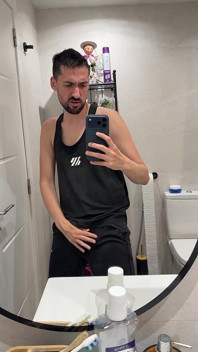 Hot Stepdaddy Jerking off in Bathroom