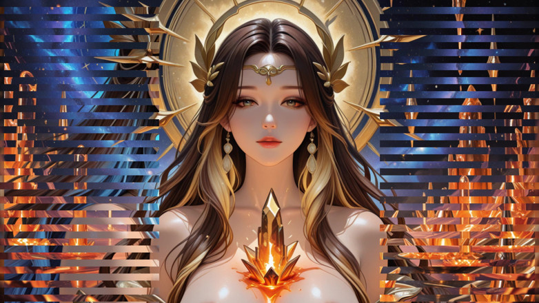VelvetInk Studio: Cosmic Nude Goddess Slideshow: Galactic Blue Aura &amp; Molten Crystals - Ai...