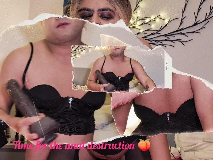 Femme Sandy: Messy Sissy Puppy Trénink Šukání Stroje Deepthroat, Plivat Pití &amp; Sólo anál