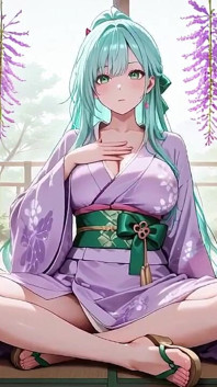 Purple Kimono Goddess! Tidak dapat mengendalikan kelembapan di bawah pagar Torii Merah