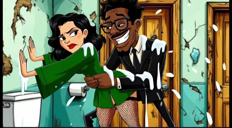 Octopussy Lovers Club: Slut Wife Fucked in Dirty Public Toilet. Cartoon