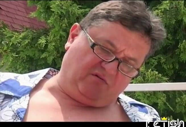 Family Role Playing: Horny babe gets her pussy drilled by older fat man...