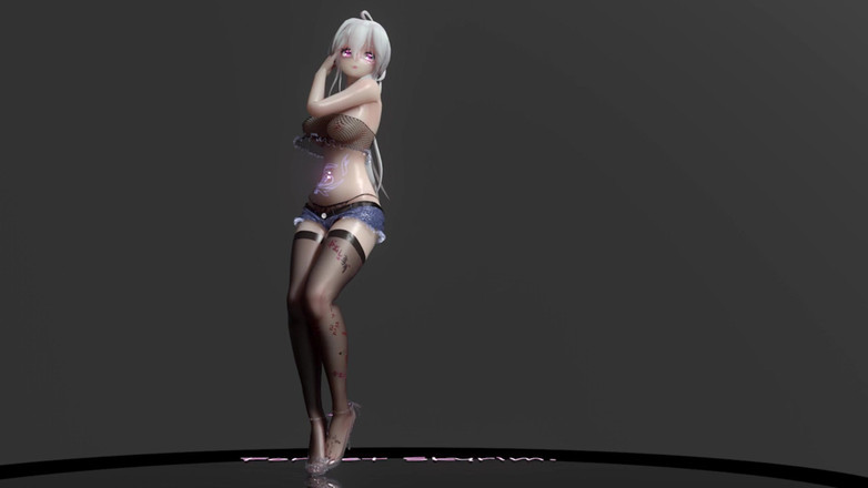 MikuMotion: Wiggle; Lewd Tattoos; Humiliation; Split-crotch Thongs; Shorts; Black Stockings; Explosive...