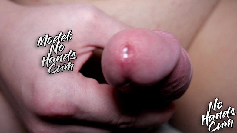 Cum no hands: Close up overexcited big fat cock restrains real-orgasm, can't cope,...
