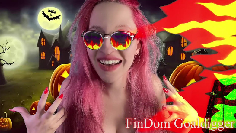 FinDom Goaldigger: Transformatie in Halloween verwijderde pik mietje
