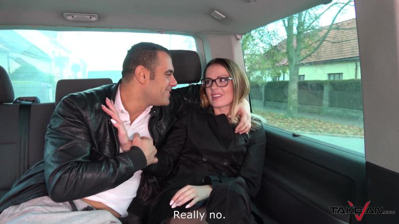Take Van: Hot secretary convinced to fuck in van with horny stranger