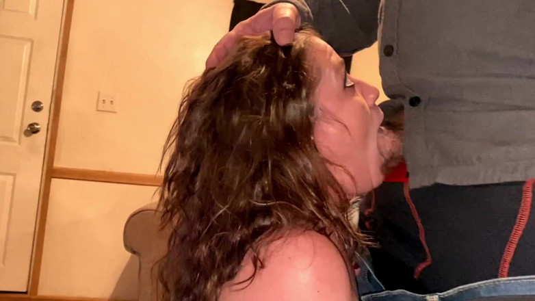 Whore Moan: Slut Wife Whore Moan Takes Back to Back Throat Pies