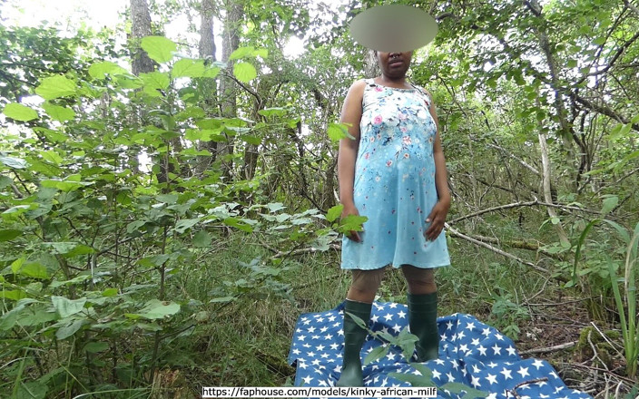 Kinky African MILF: With a Pet Leash in the Forest