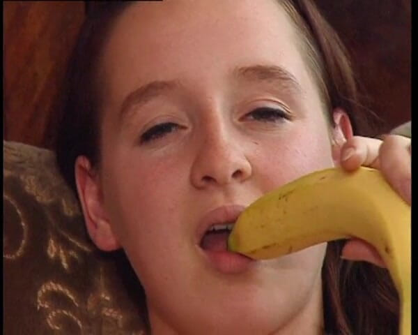 YOUR FIRST PORN: Jerks off with Banana