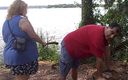 BBW nurse Vicki adventures with friends: Caught you pissing by the lake