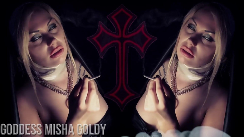 Goddess Misha Goldy: You will be in hell if I'm your reason to...