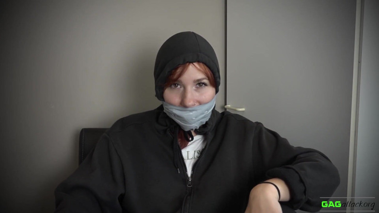 Gag Attack: Red Foxy - PVC tape gags