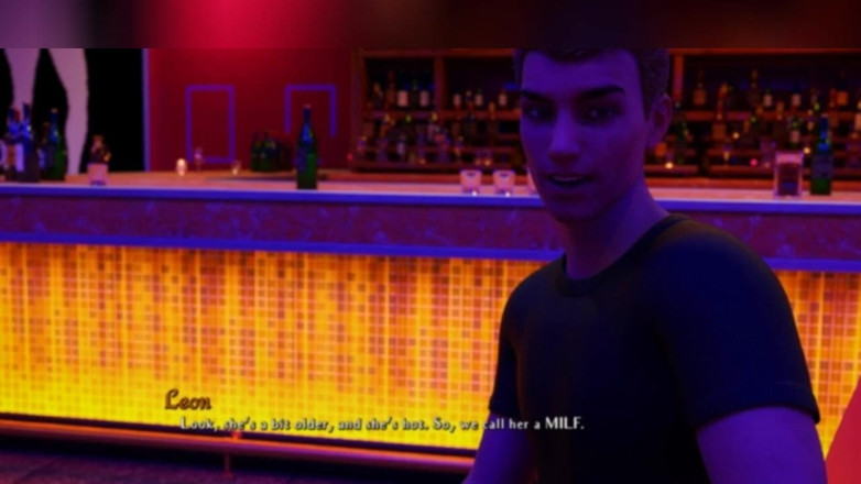 3DXXXTEEN2 Cartoon: Patah hati dan tante seksi di bar. Seks kartun porno 3D