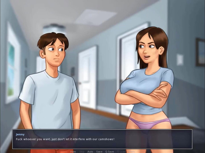Cartoon Play: Summertime saga part 95 - morning shower with stepmom
