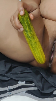 Pussy Saving and Big Cucumber in Pussy