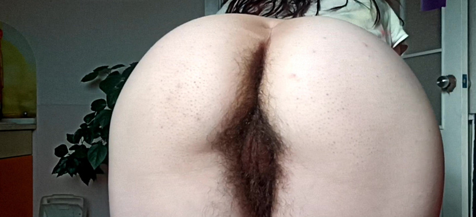 BW_Dolphin: 거대한 털복숭이 음부와 항문 클로즈업