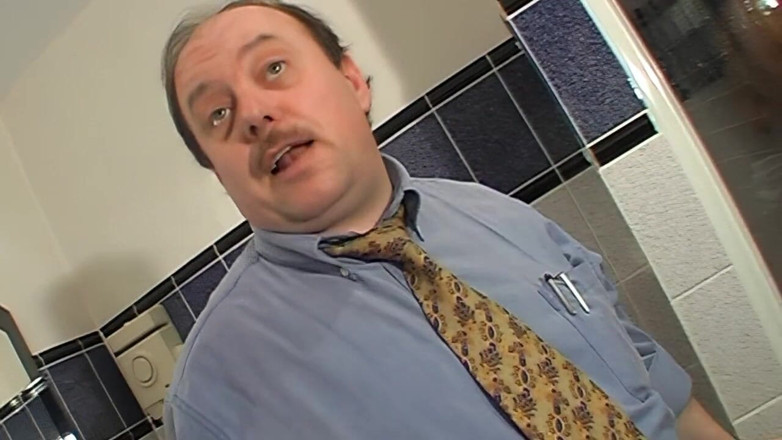 Vintage Fetish: Skinny Brunette Teen Gets Rough Bathroom Fuck and Facial