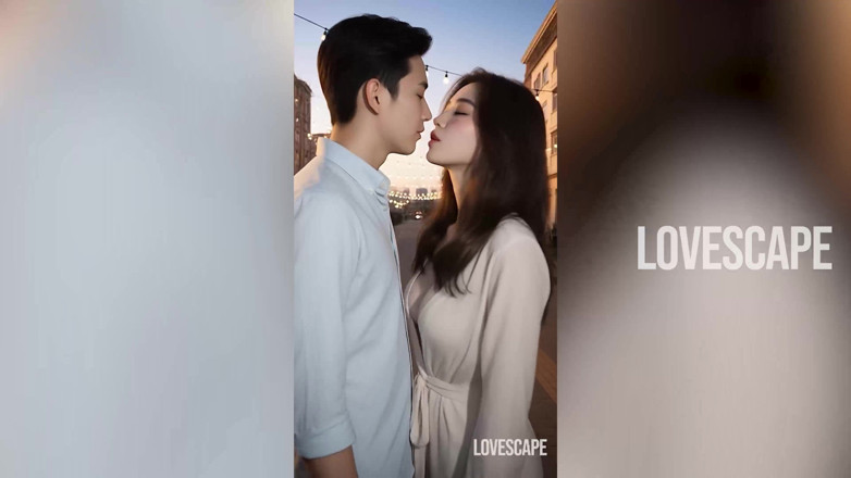 Lovescape: 和我在一起 - 甜美的亚洲天使成为情人节淫荡妇