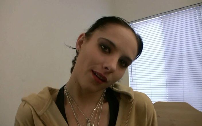 The Golden Girl Of Porn LTG: Brunette Bridgette Powell Mouth Fucks Big Cock for The First