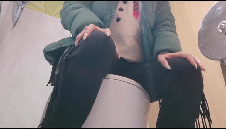 Erotic Tanya: Public toilet farts caught on cam