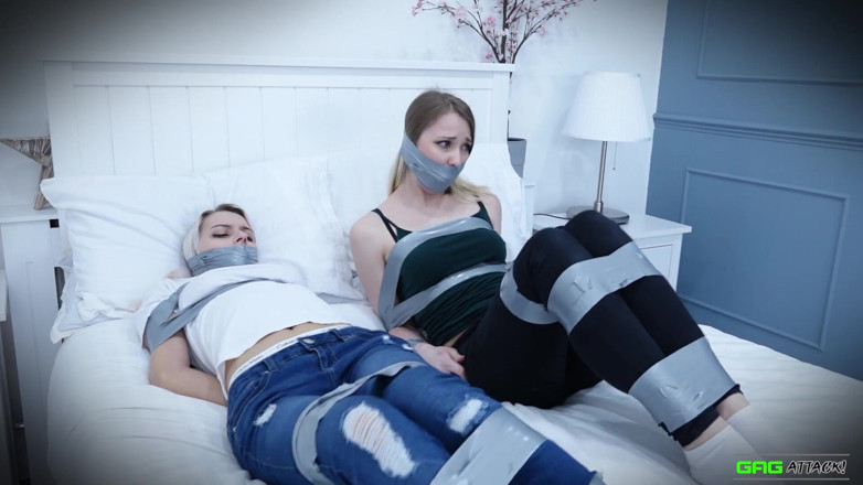Gag Attack: Chloe &amp; Missy - GND's in Tape Bondage