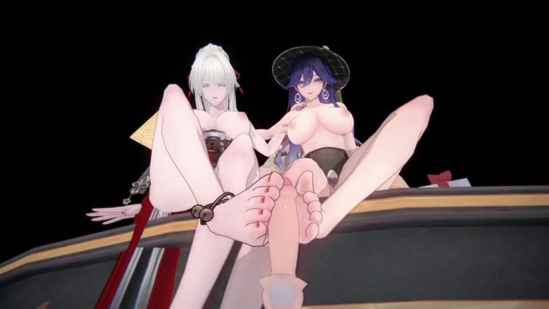 NSFWOtaku: Wuthering waves - seks lucilla x hiyuki ffm -animasi hentai 3d