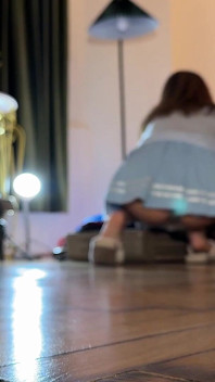 Super Hot Petite Asian Girl Takes Her See Through Panties in the Bathroom to Flash Pussy and Her Big Ass