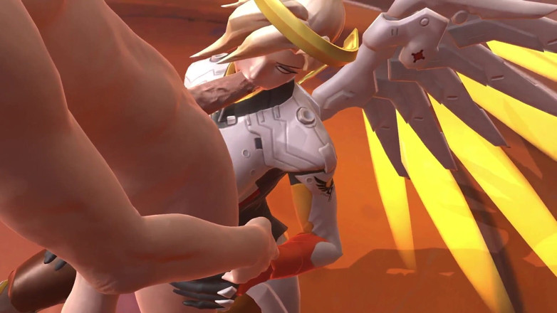 Wraith ward: Mercy blowjob. Overwatch parody