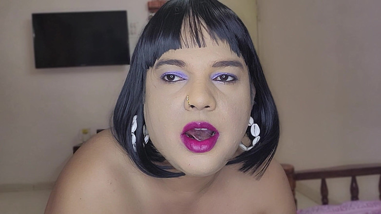 Indiansissychubby: 新しい見た目だ。これで俺のチンコをしゃぶってくれないか?