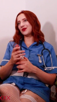 Sexy Nurse Greene Tells You How to Wank Your Huge Hard Cock