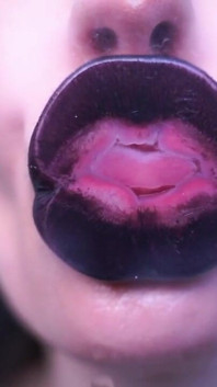 Get Lost in the Mesmerizing Gloss of My Phat, Gothic Lips as I Tease and Kiss You Into Submission