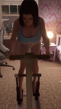 Sexy Brunette has a Workout day