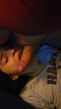Rubbing My Little Pussy While I Get Face Fucked