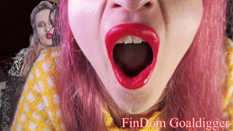 FinDom Goaldigger: Orange big lips transformation