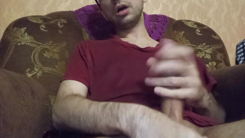 Alex Metallov: Horny Straight Man Jerking Big Cock. Solo Male Masturbation