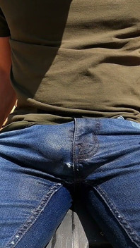 Wetting My Jeans and Teasing My Cock with Vibrators