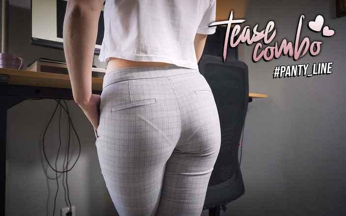 Teasecombo 4K: Sledoval jsem milf sekretářku s Viditelnou kalhotkovou linkou