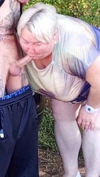 In a Public Park, I Fuck My Stepmom in Her Pussy Doggy Style, Then in Her Mouth and Cum Twice in a Minute