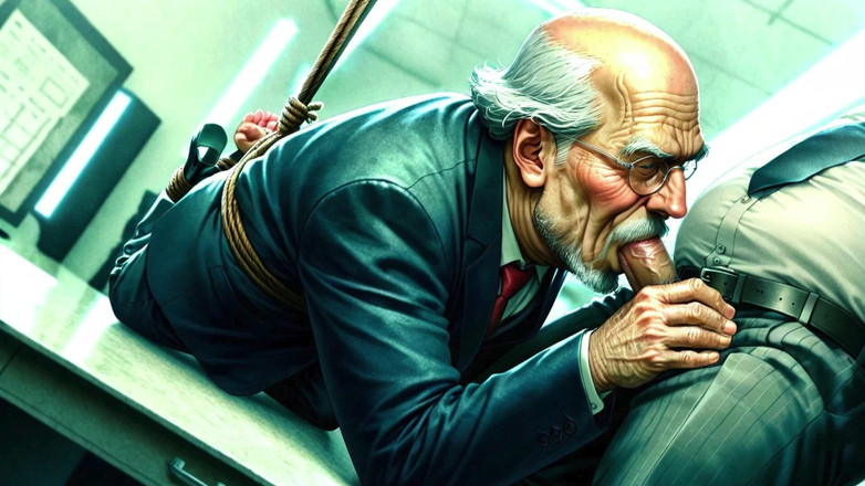 Real narrated fantasy Hentai: Bir grup olgun adam yaşlı bir adamın götünün içine boşalarak çılgın...