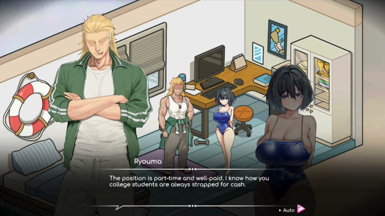 NSFWOtaku: Hentai Game - assistente pessoal, foda esticada e cena de galeria...