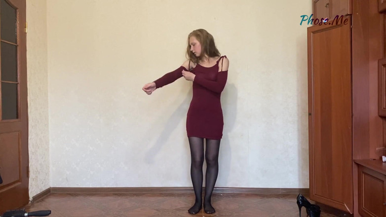 Pantyhose me porn videos: Stacy Modeling Dresses in Black Pantyhose